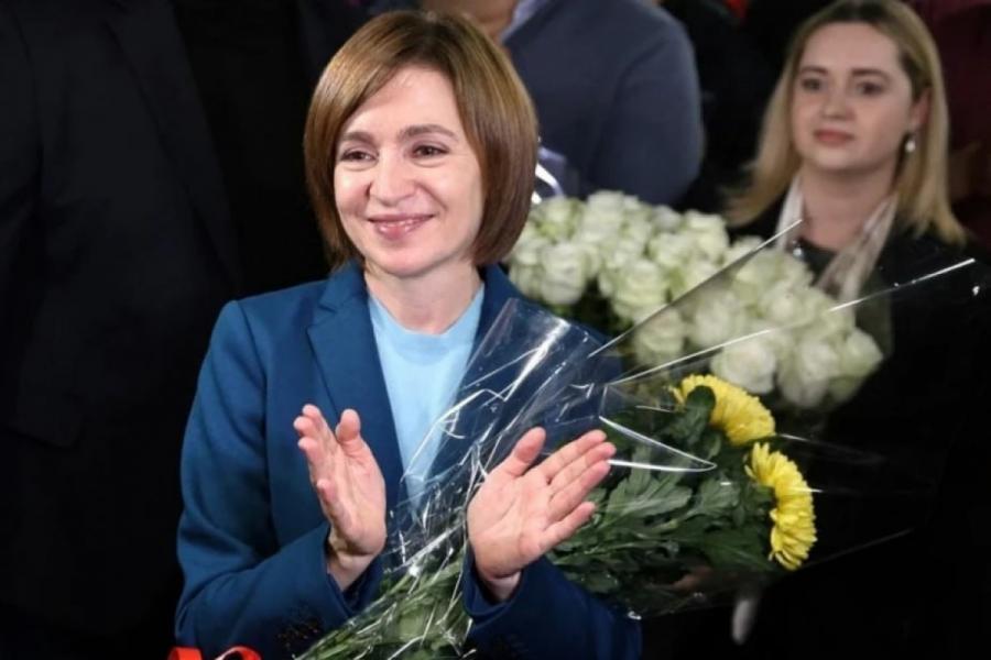 Yekun nəticələrə görə, 55.33 faiz səslə Maya Sandu Moldovanın prezidenti seçilib