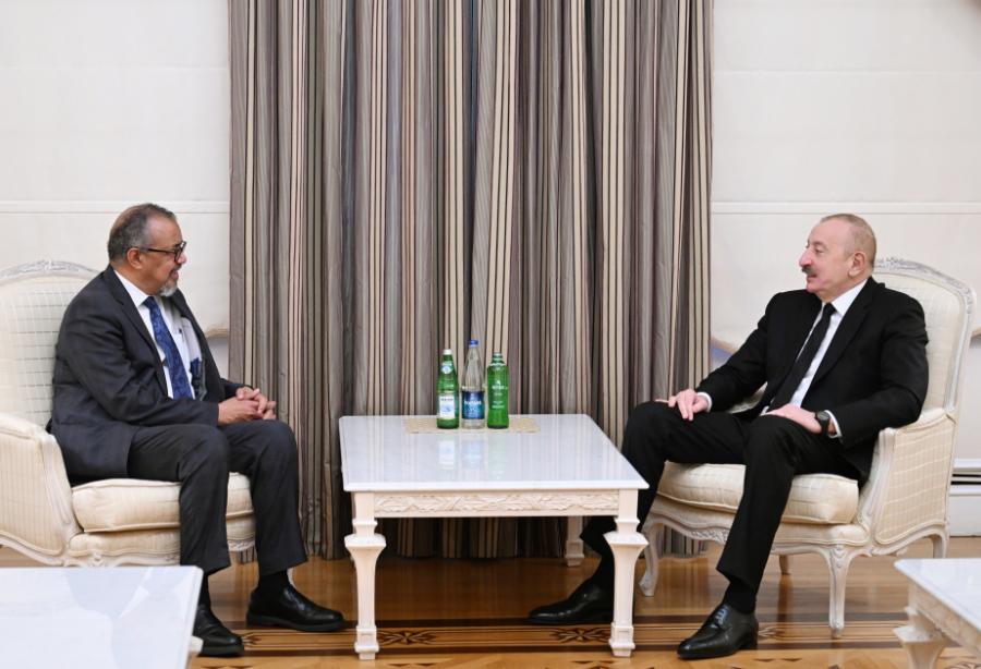 Prezident İlham Əliyev Ümumdünya Səhiyyə Təşkilatının Baş direktorunu qəbul edib -  YENİLƏNİB