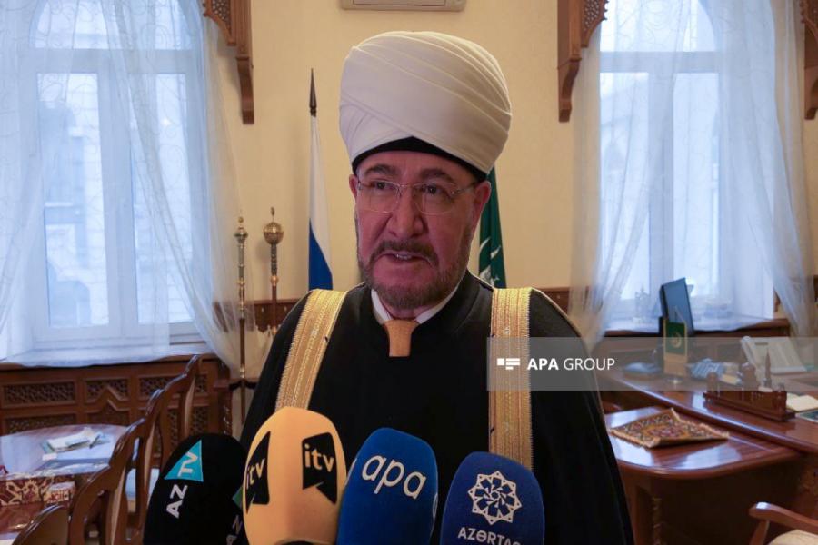"Şuşa məscidində namaz qılmaq mənim üçün xüsusi şərəf idi" -  Rusiyanın Ali müftisi