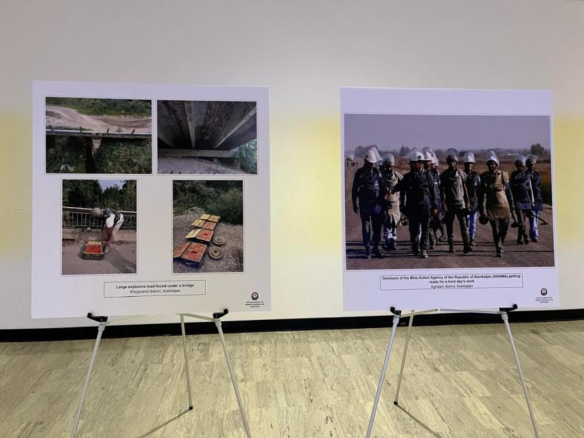 BMT-də Azərbaycanda humanitar minatəmizləmə fəaliyyətinə həsr olunmuş fotosərgi açılıb