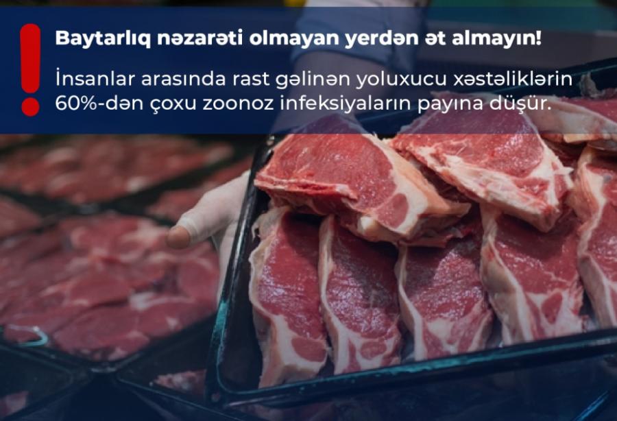 Baytarlıq nəzarəti olmayan yerdən ət almayın -  AQTA