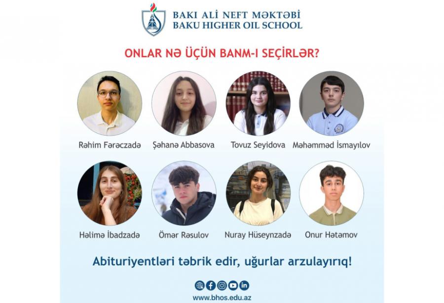 Buraxılış imtahanlarında maksimum bal toplayanlar BANM-i seçirlər