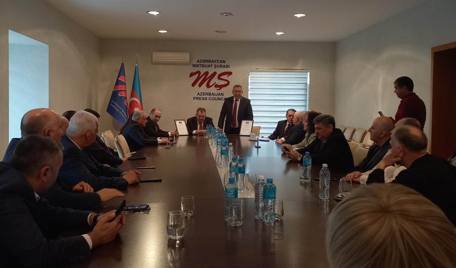 Mətbuat Şurasında “Olaylar” qəzetinin 30 illiyi qeyd edilib
