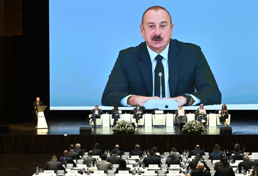 Prezident İlham Əliyev GlobE Network VI Plenar iclasının iştirakçılarına müraciət edib