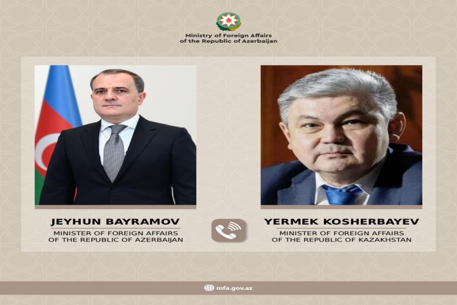 Ceyhun Bayramovla Qazaxıstanın yeni XİN rəhbəri arasında telefon danışığı olub