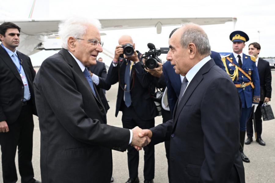 İtaliya Prezidenti Azərbaycana rəsmi səfərə gəlib
