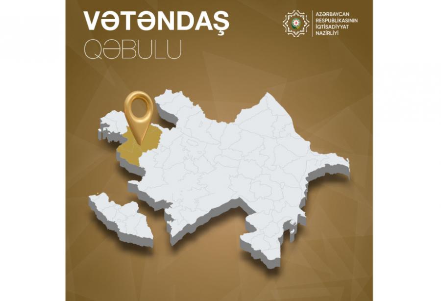 İqtisadiyyat nazirinin birinci müavini Şəmkirdə vətəndaşlarla görüşəcək