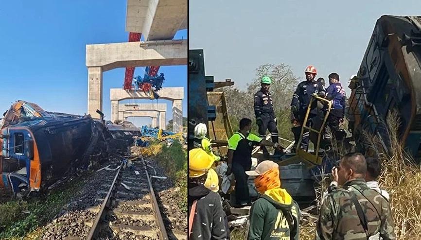 Taylandda kran qatarın üzərinə aşdı - 22 ölü