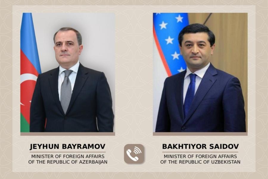 Ceyhun Bayramov özbəkistanlı həmkarı ilə Yaxın Şərqdəki təhlükəsizliyi müzakirə edib