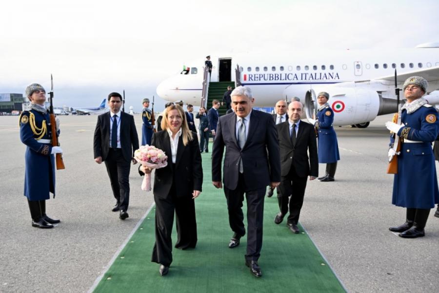 İtaliyanın Baş naziri Corcia Meloni Azərbaycana səfərə gəlib
