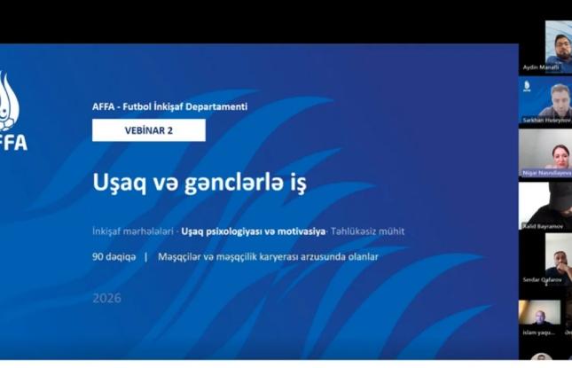 AFFA uşaq psixologiyası və motivasiya mövzusunda onlayn seminar təşkil edib