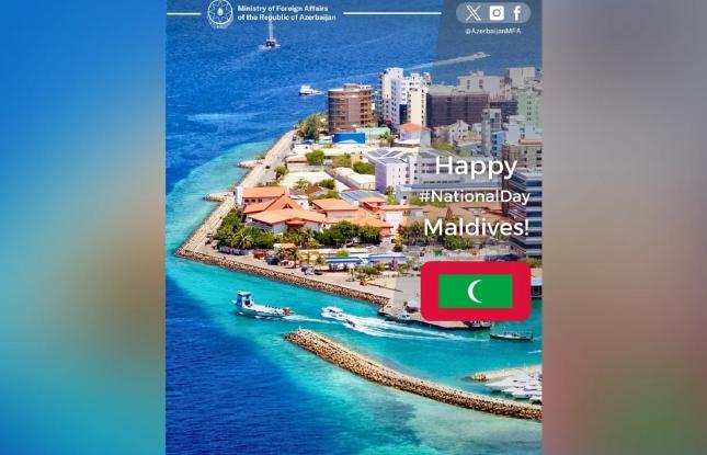 Azərbaycan XİN Maldivi Müstəqillik Günü münasibətilə təbrik edib