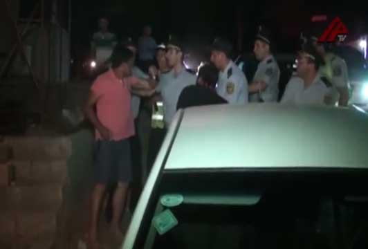 Nabranda sürücülərlə polis arasında toqquşma olub<b style="color:red"></b>