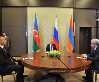 Soçidə Azərbaycan, Rusiya və Ermənistan prezidentlərinin birgə görüşü keçirilib<b style="color:red"></b>