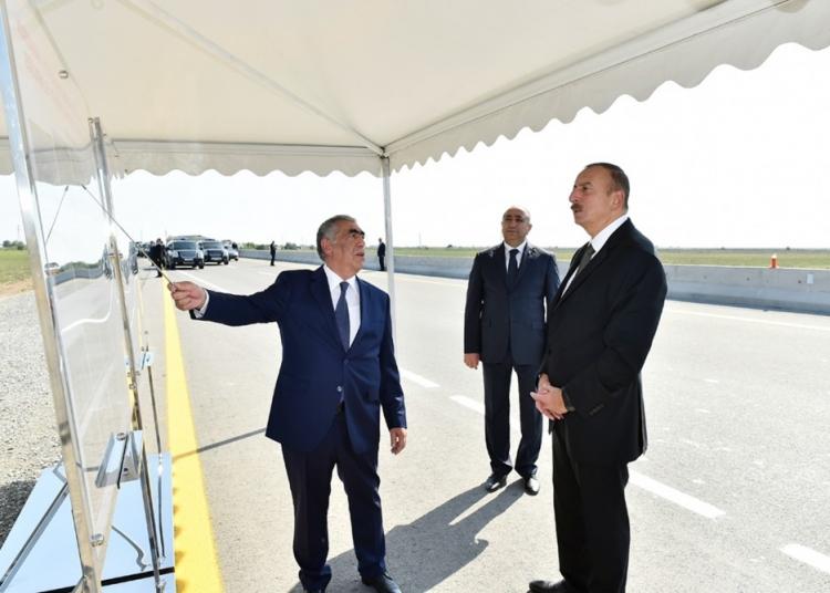 Prezident Kürdəmir-Ucar-Yevlax-Tərtər yolunun açılışında <b style="color:red"></b>