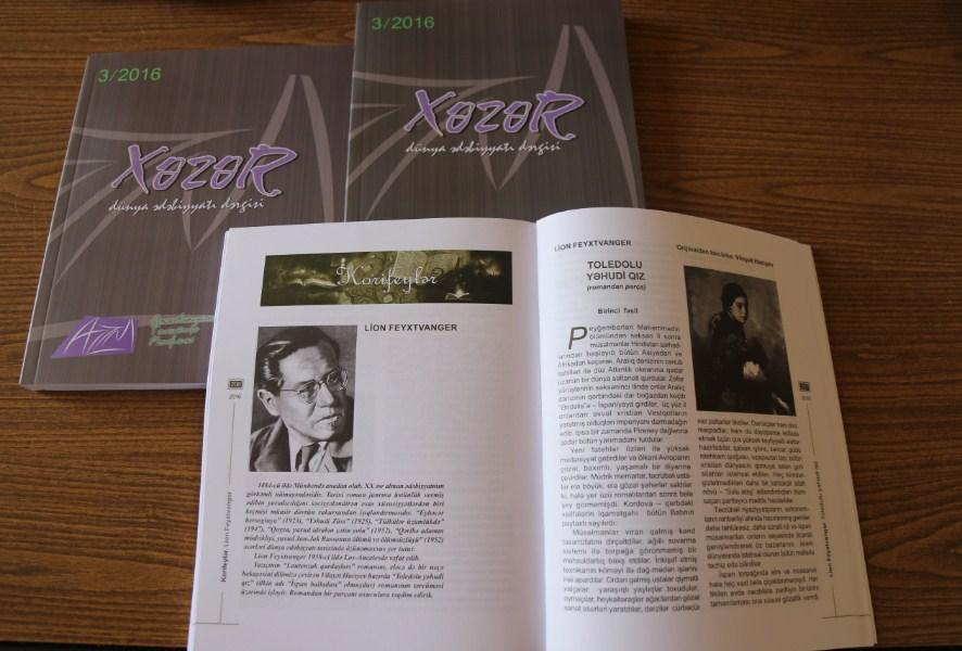"Xəzər" jurnalının yeni sayı çapdan çıxdı<b style="color:red"></b>