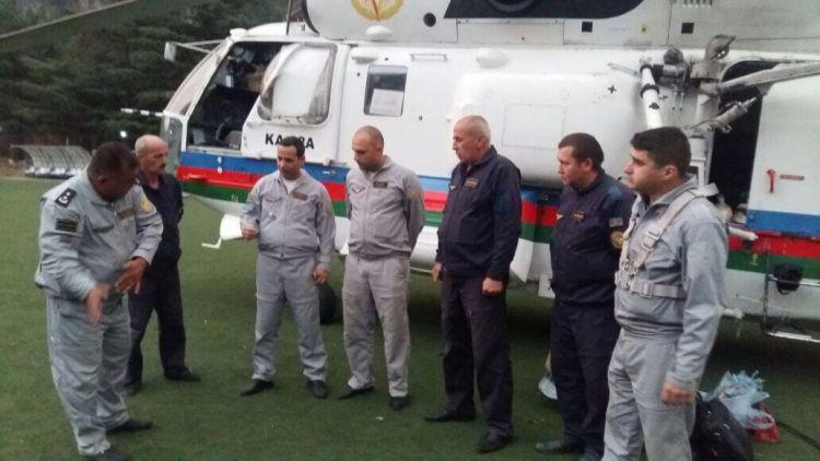 FHN helikopteri Gürcüstanda meşə yanğınlarının söndürülməsi əməliyyatında<b style="color:red"></b>