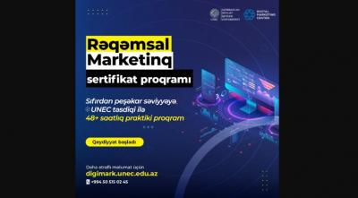 UNEC-də Rəqəmsal marketinq sertifikat proqramına start verilib