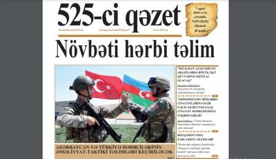"525-ci qəzet"in 7 aprel sayında nələr var? - ANONS