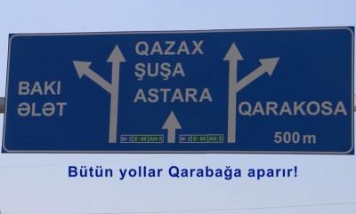 Azad edilmiş ərazilərdə istiqamət və məsafə lövhələri quraşdırılır -  VİDEO