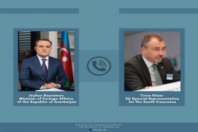 Ceyhun Bayramovla Aİ-nin xüsusi nümayəndəsi arasında telefon danışığı olub