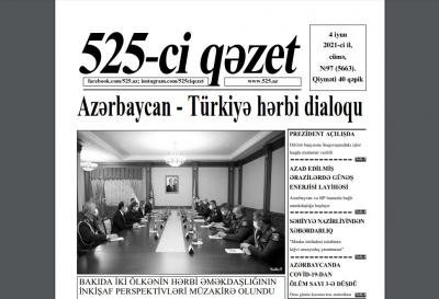 "525-ci qəzet"in 4 iyun sayında nələr var? - ANONS