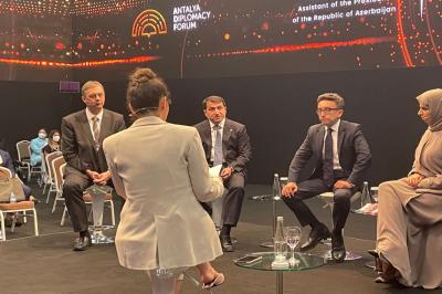Hikmət Hacıyev Antalya Diplomatiya Forumu çərçivəsində paneldə çıxış edib