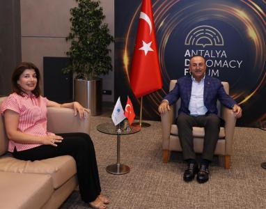 Günay Əfəndiyeva ilə Çavuşoğlu arasında görüş keçirilib