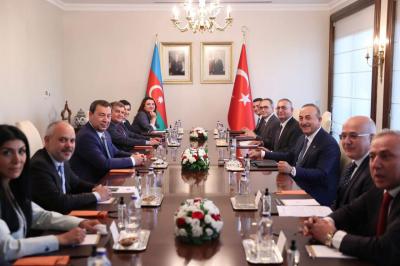 Türkiyənin XİN başçısı Səməd Seyidovu qəbul edib