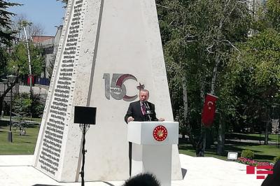 Ərdoğan TBMM-də “15 iyul abidəsi”nin açılışında iştirak edib