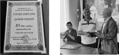 Qərib Mehdinin 85 illik yubileyi ilə bağlı tədbir keçirilib
