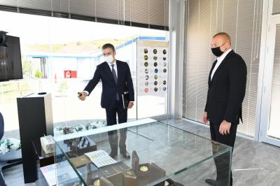 Prezident “Çovdar” İnteqrəolunmuş Regional Emal Sahəsinin fəaliyyəti ilə tanış olub