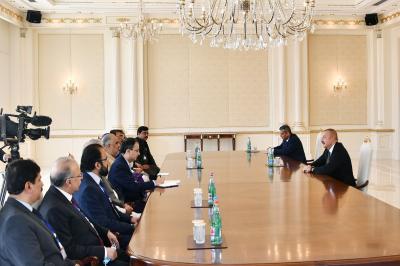 Prezident İlham Əliyev Pakistan Milli Assambleyasının sədrini qəbul edib
