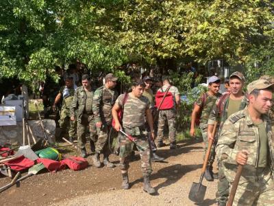 Azərbaycan yanğınsöndürənləri Marmaris yaxınlığında əzmlə çalışırlar