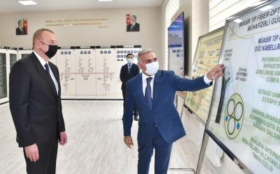 Prezident “Buzovna-1” yarımstansiyasının açılışında iştirak edib - Foto