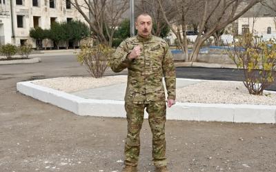 Prezident:  "Bundan sonra qalib xalq və müzəffər ölkə kimi əbədi yaşayacağıq"