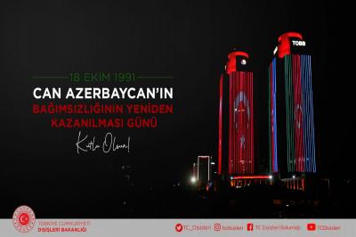 Türkiyə XİN:  "Yaşasın Türkiyə-Azərbaycan qardaşlığı!"