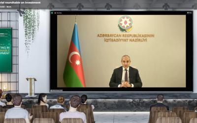 İqtisadiyyat naziri 7-ci Dünya İnvestisiya Forumunda çıxış edib