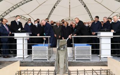 Azərbaycan və Türkiyə Prezidentləri Zəngəzur dəhlizində yeni yolun təməlini qoyublar - Yenilənib (foto)