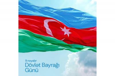 Mehriban Əliyeva Dövlət Bayrağı Günü münasibətilə paylaşım edib