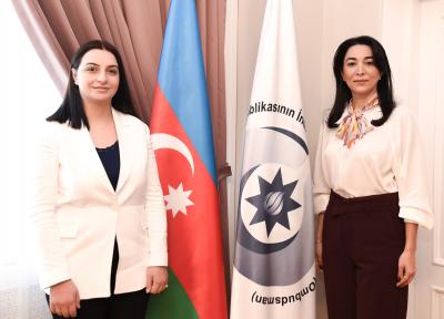 Səbinə Əliyeva “Yüksəliş” müsabiqəsinin qalibi ilə görüşüb