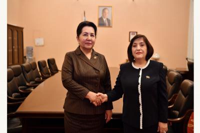 Sahibə Qafarova Özbəkistan Ali Məclisi Senatının sədri ilə görüşüb