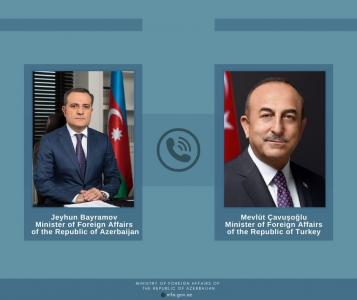 Ceyhun Bayramovun Türkiyə Xarici İşlər naziri Mövlud Çavuşoğlu ilə telefon danışığı baş tutub