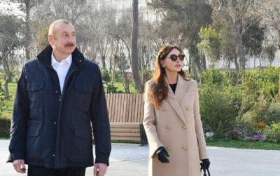 Prezidentlə xanımı açılışa qatıldı - Foto