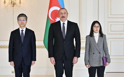 Prezident Koreya Respublikasının yeni səfirinin etimadnaməsini qəbul edib - Yenilənib