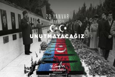 Mövlud Çavuşoğlu 20 Yanvar faciəsi ilə bağlı paylaşım edib