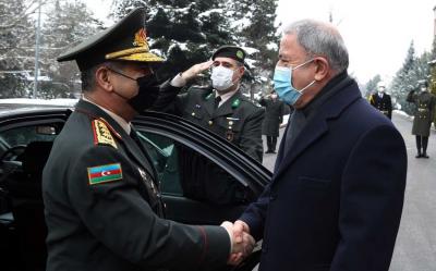 Zakir Həsənovla Hulusi Akar regional təhlükəsizlik məsələsini müzakirə ediblər - Foto-Video (Yenilənib)