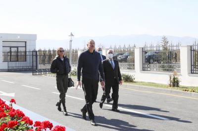 Prezident və birinci xanım Ağdama səfər ediblər - Yenilənib