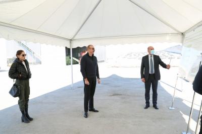 Prezident və Birinci xanım “Ağcabədi taxıl Aqropark”da yaradılan şəraitlə tanış olublar