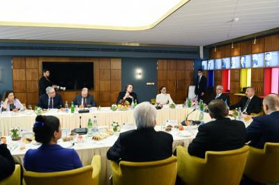 Prezident TASS-da Rusiyanın aparıcı KİV-lərinin rəhbərləri ilə görüşüb - Foto
